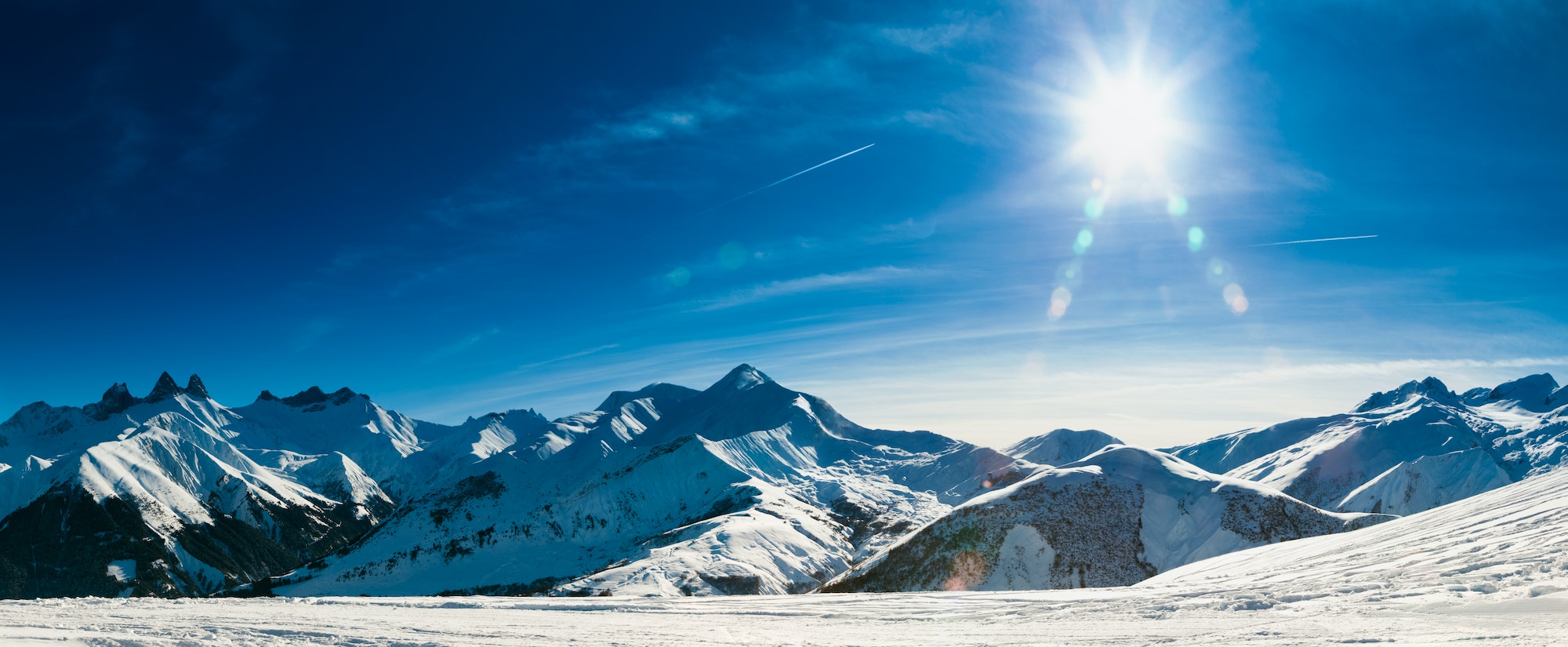 Panorama View Of European Alps In France