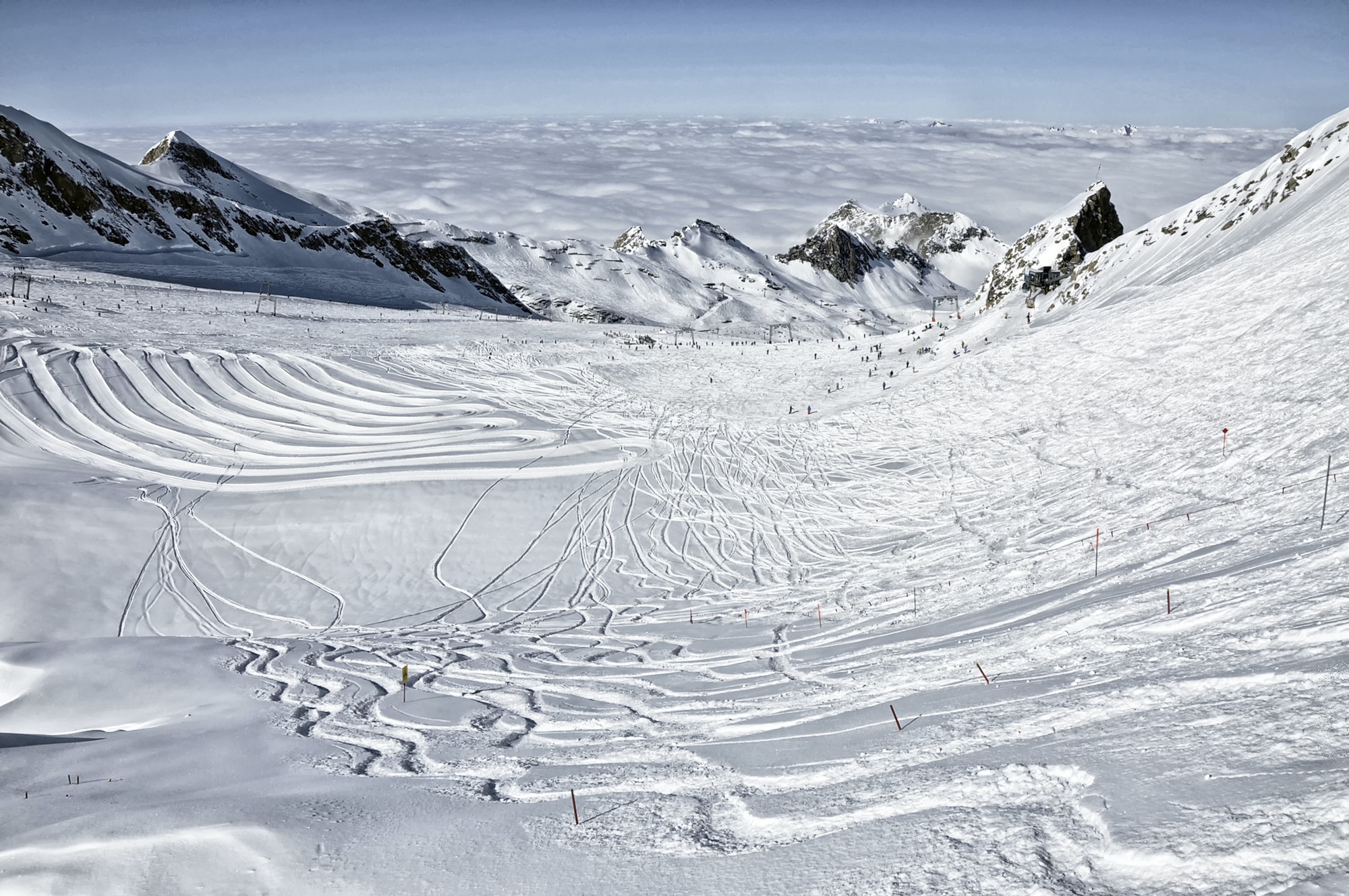 Ski piste in the Alps